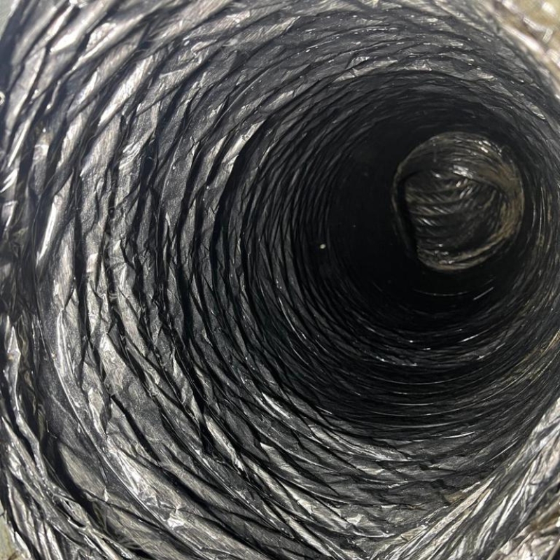 Air duct after cleaning