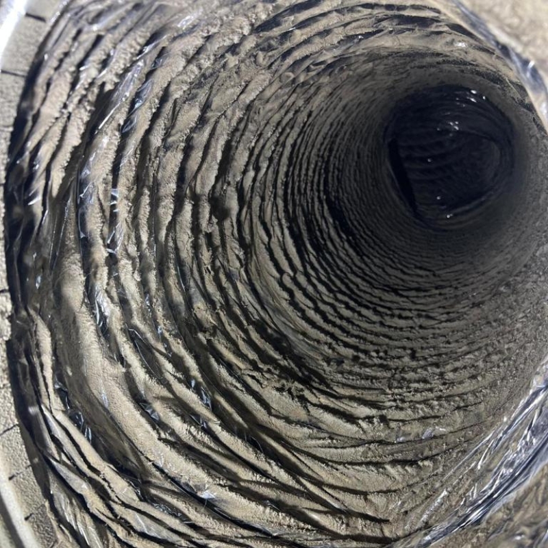 Air duct before cleaning