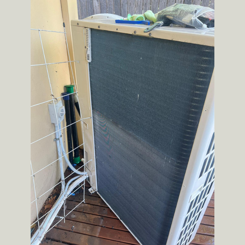 Outdoor unit after cleaning